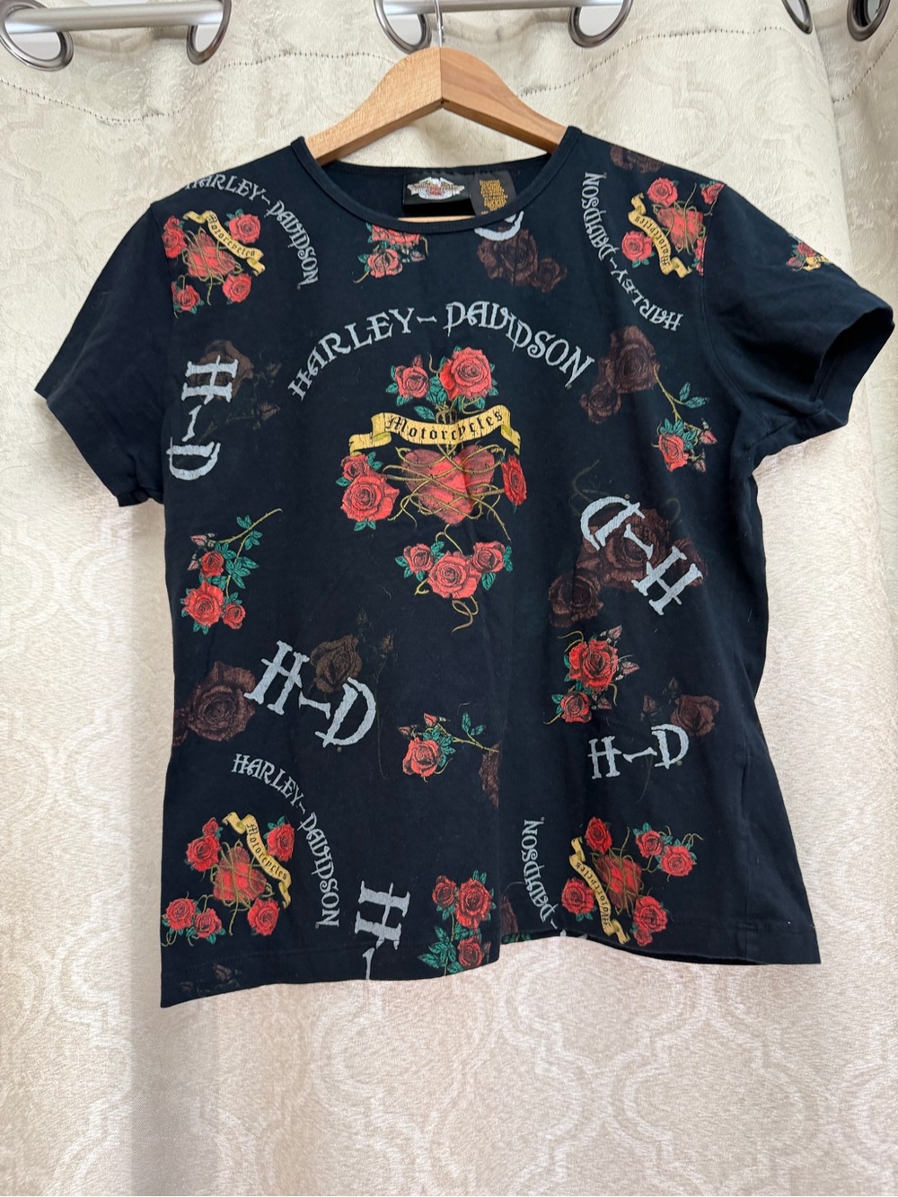 Harley-Davidson Black Rose Graphic Tee